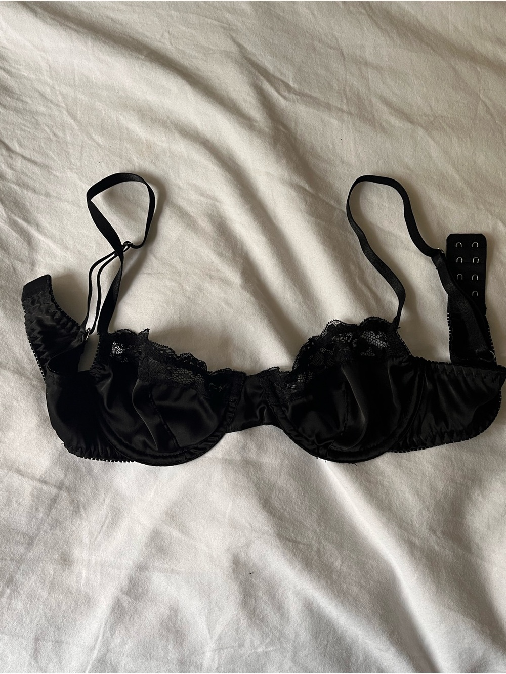 Kat the Label balconette silky black bra medium free people